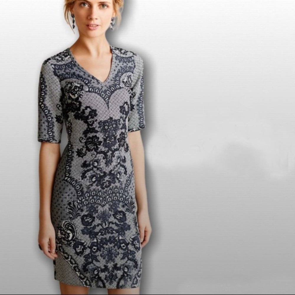Anthropologie Yoana Baraschi Sketched Lace Dress